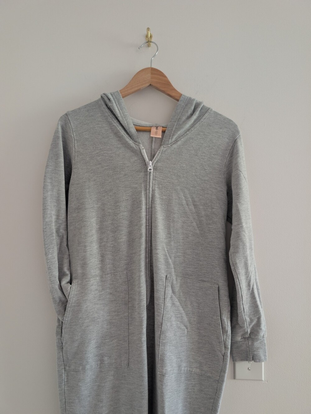 Smash + Tess Light Gray Hooded One‑Piece Jumpsuit - Picture 2 of 7